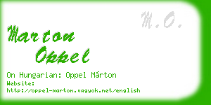 marton oppel business card