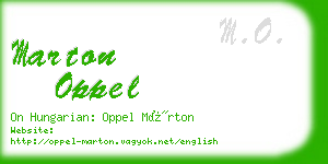 marton oppel business card